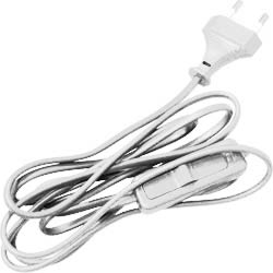 Шнур с вилкой и выкл 1,9м белый KF-HK-1 Feron