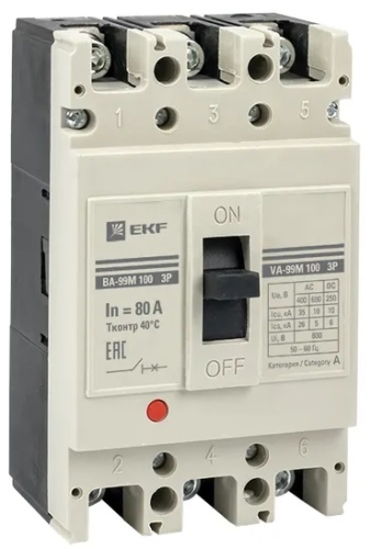 Авт выключатель ВА 99М  80А 100/80А  