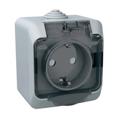 Розетка 1гн с з/к с крыш. о/п 