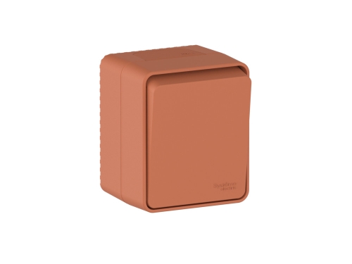 Выключатель 1кл оп AtlasDesign PROFI IP54 10 АХ ТЕРРАКОТОВЫЙ ATN547011