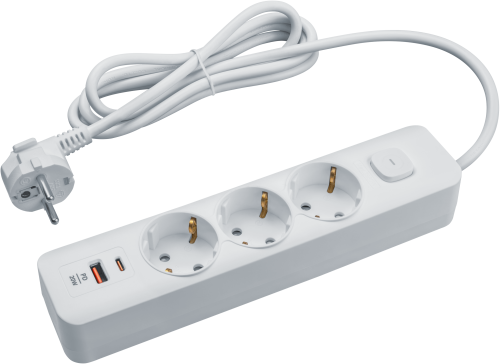 Удлинитель Navigator 3 гн. 1,5м с зк +2USB (ПВС3х1) 95687