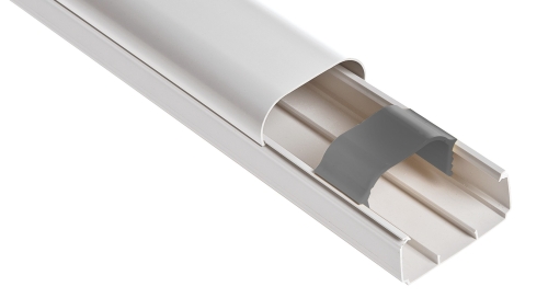 Кабель-канал Рувинил 74х55х2000мм серый Арктика