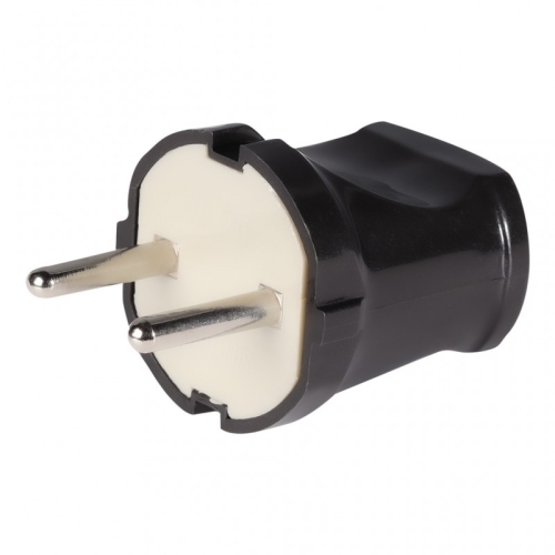 Вилка 10А универс. чёрная Smartbuy 10А 250В (SBE-10-P04-b)