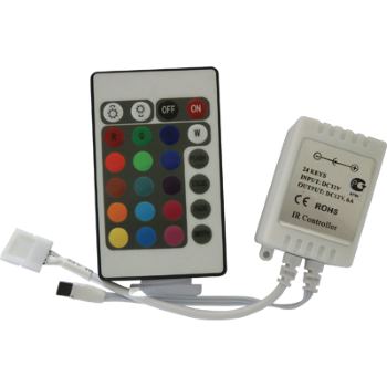 Ecola LED strip RGB IR controller  6A 72W 12V (144W 24V) с инфракрасным пультом управления 