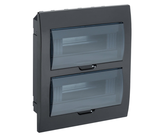 Корпус пластиковый ЩРВ-П-24  IP41 IEK KREPTA черный