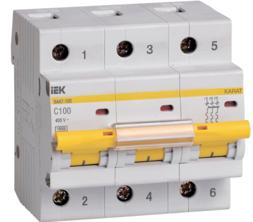 KARAT Авт. выкл. ВА47-100 3P C 100А 10кА IEK
