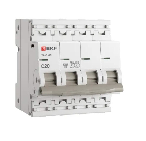 Авт выключатель 4п 20А ВА 47-63N С НОВАЯ ЛИНЕЙКА 