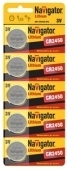Батарейка Navigator 94766 NBT-CR2450-BP5 (100)