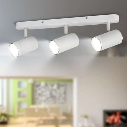 Светильник GU10  металл белый хром накладной ЭРА OL35-3 WH MR16 GU10 IP20 (694060)