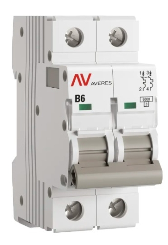 Авт. выкл. AV-6 2P 6A (B) 6kA EKF AVERES