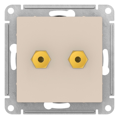 Механизм Розетка Аудио AtlasDesign Бежевый двойная с/п(ATN000287)