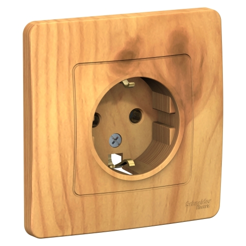 Розетка 1гн с з/к Blanca Ясень с/п BLNRS001015 (6/60)