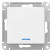 Механиз Выключатель 1-кл с/п Белый с Подсв. 10А AtlasDesign (20/160) ATN000113