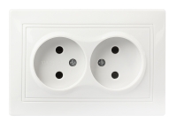 Розетка 2гн с/п белая 10А 
