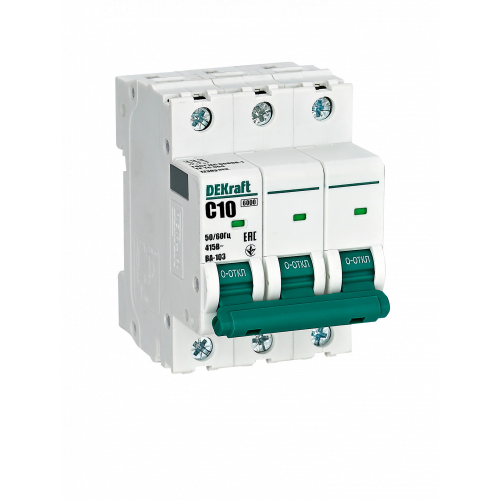 Авт. выкл. ВА-103 3Р 10А х-ка C 6кА DEKraft