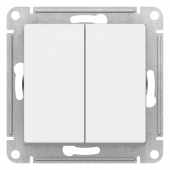Механиз Выключатель 2-кл с/п Проходной Белый 10А AtlasDesign (20/160) ATN000165