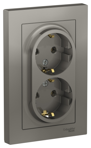 Розетка 2гн с/п   Сталь AtlasDesign ATN000924 (6/36)