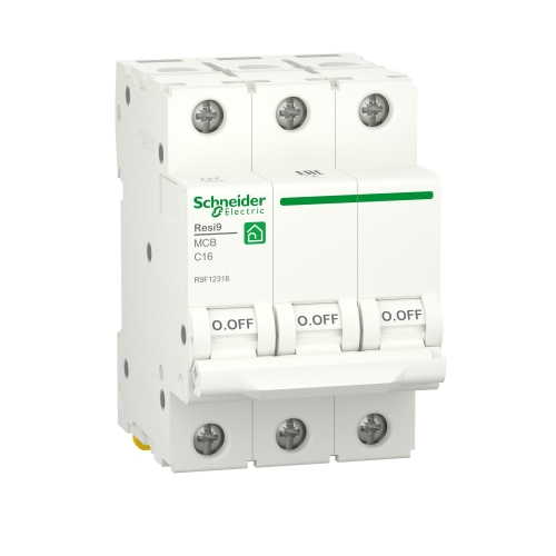 Авт выключатель RESI9 3п 16А C 6kA Schneider Electric R9F12316 (4)