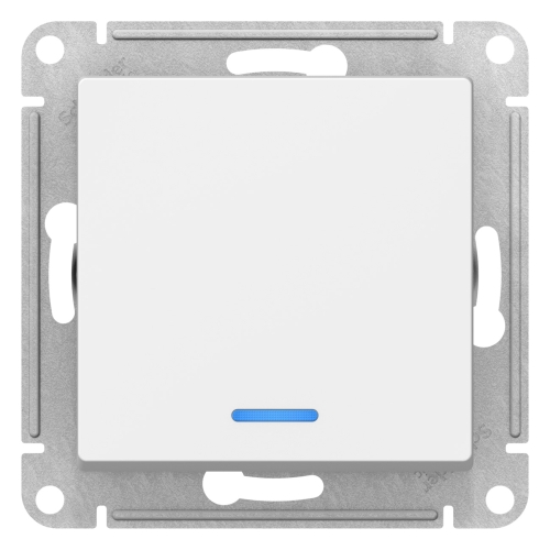 Механиз Выключатель 1-кл с/п Белый с Подсв. 10А AtlasDesign (20/160) ATN000113