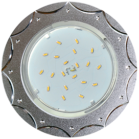 Светильник GX53 H4 Звезда матовый хром алюминий Ecola  20*110 FC5384ECB (4908)  (10/50)