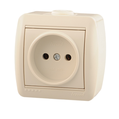 Розетка 1гн о/п Nata крем (0300121) (10/120)