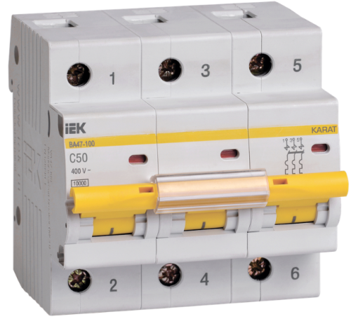 KARAT Авт. выкл. ВА47-100 3P C 50А 10кА IEK