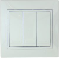 Выключатель 3кл MIRA жемчужно-белый (3030109)