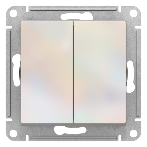 Механиз Выключатель 2-кл с/п Жемчуг 10А AtlasDesign (10/60) ATN000451