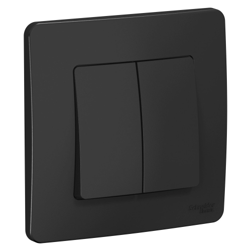 Выключатель 2кл Blanca с/п Антрацит прох. 10А BLNVS106606 (6/60)