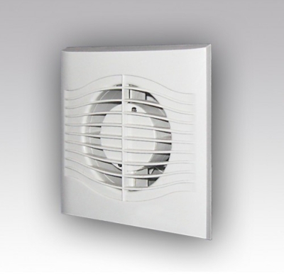 Вентилятор  осевой вытяжной с обратным клапан.  D100  SLIM 4C