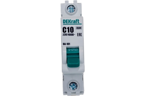 Авт. выкл. 1Р 10А х-ка D ВА-101 4,5кА DEKraft