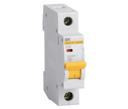 KARAT Авт. выкл. ВА47-29 1P D 16А 4,5кА IEK