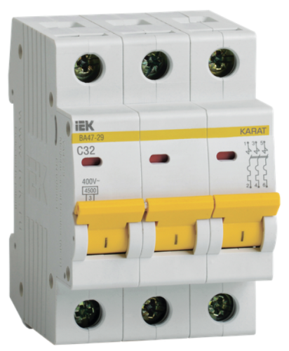 KARAT Авт. выкл. ВА47-29 3P C 32А 4,5кА IEK