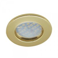 Ecola Light MR16 DL90 GU5.3 Светильник встр. плоский Золото 30x80 (кd74)  [FG1611EFY]