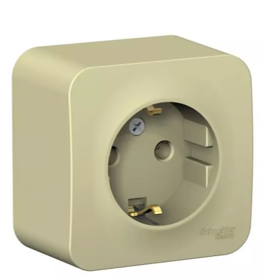 BLANCA О/У РОЗЕТКА с заземлением без шторок ИЗОЛ.ПЛ., 16А, 250В, БЕЖЕВЫЙ