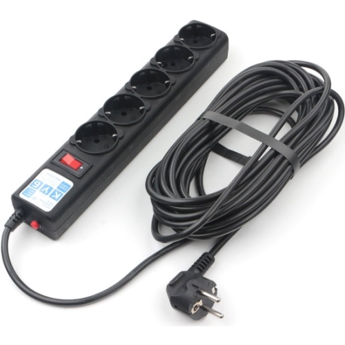 Сетевой фильтр Power Cube 5гн 7м 10А черный графит (30)