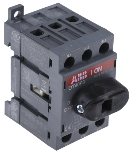 Рубильник Abb SGC OT40F3 до 40А 3х-полюсный для установки на DIN-рейку или монтажную плату 