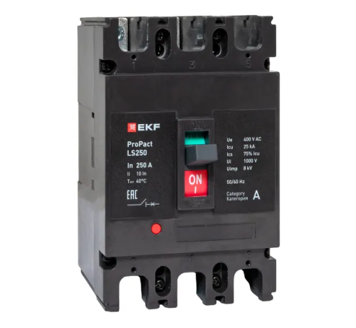 Автоматический выключатель ProPact 250А 250/250А 3P 25кА EKF