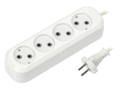 Удлинитель Smartbuy, 4 гн. 5 м 10А/2,2кВт без з/к ПВС 2х1,0 (SBE-10-4-05-N)