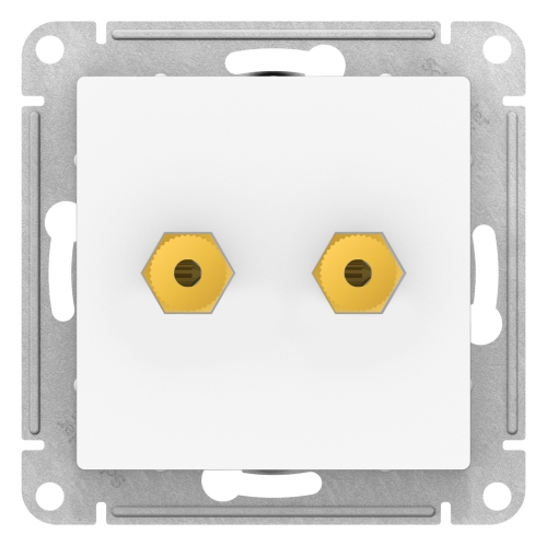 Механизм Розетка AtlasDesign белый Аудио двойная с/п (ATN000187)