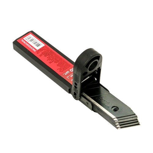 Набор сменных лезвий 18мм СМ-60 (10шт., вороненные, SK4, 4 сегментов) EKF Professonal