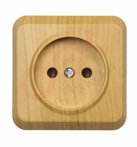 Розетка 1гн оп светлое дерево Юпитер Smartbuy