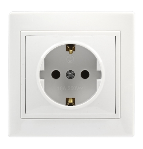 Розетка 1гн с/п с з/к  белая 16А 