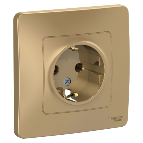 Розетка 1гн с з/к Blanca  Титан с/п BLNRS001014  (6/60)