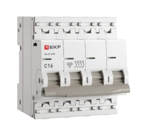 Авт выключатель 4п 16А ВА 47-63N С НОВАЯ ЛИНЕЙКА 