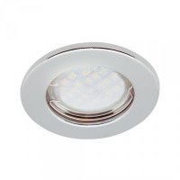 Ecola Light MR16 DL90 GU5.3 Светильник встр. плоский Хром 30x80 (кd74)  (FC1611EFY) 10/200