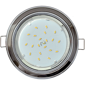 Светильник GX53 H4 круг хром-черный хром-хром Ecola  38*106 FJ53H4ECB (9289)