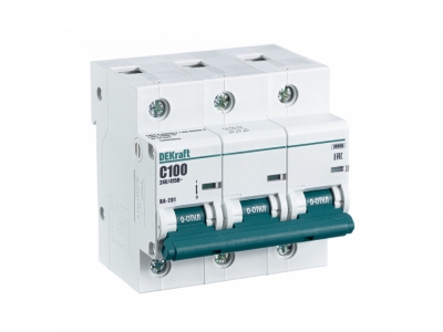 Авт. выкл. 3Р 100А х-ка С ВА-201 10кА DEKraft