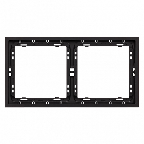 Рамка 2-местная горизонтальная черная 