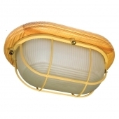 Светильник Терма 1202 овал бол НББ 03-100-018 IP65 мат/корпус с реш дер. липа